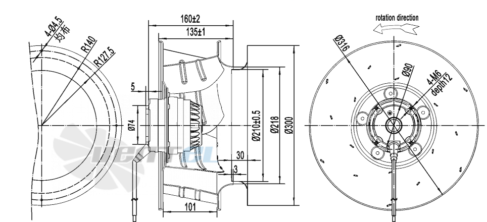 AFL AFL B4E315-135A-AL00 0.13 КВТ - описание, технические характеристики, графики