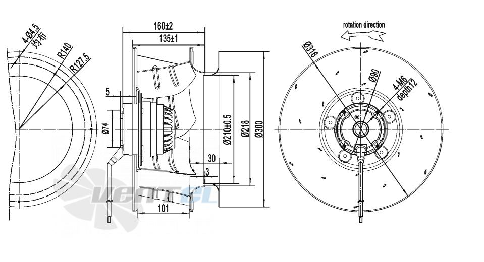 AFL AFL B4E315-135A-TL00 0.11 КВТ - описание, технические характеристики, графики