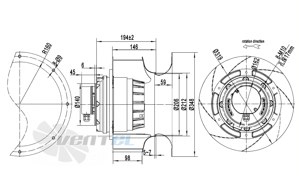 AFL AFL B2D315-146A-AVM0 1.3 КВТ - описание, технические характеристики, графики