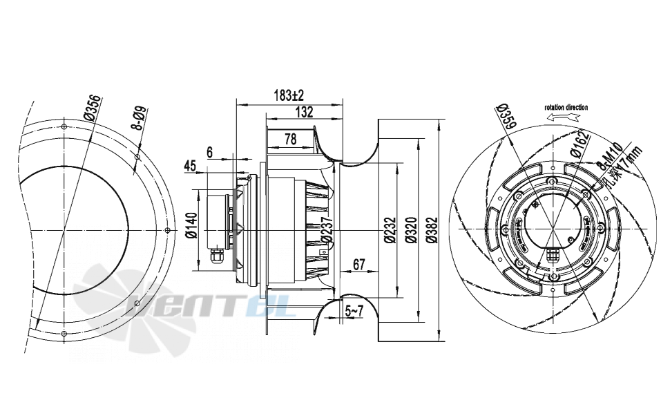 AFL AFL B2D355-132A-AVM0 1.6 КВТ - описание, технические характеристики, графики