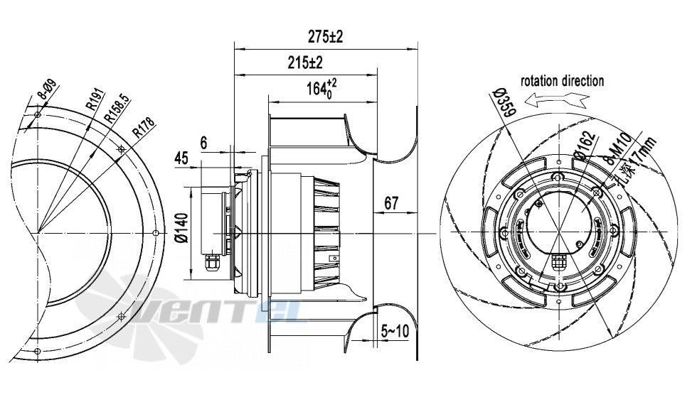 AFL AFL B2D355-164A-AWM0 2.5 КВТ - описание, технические характеристики, графики