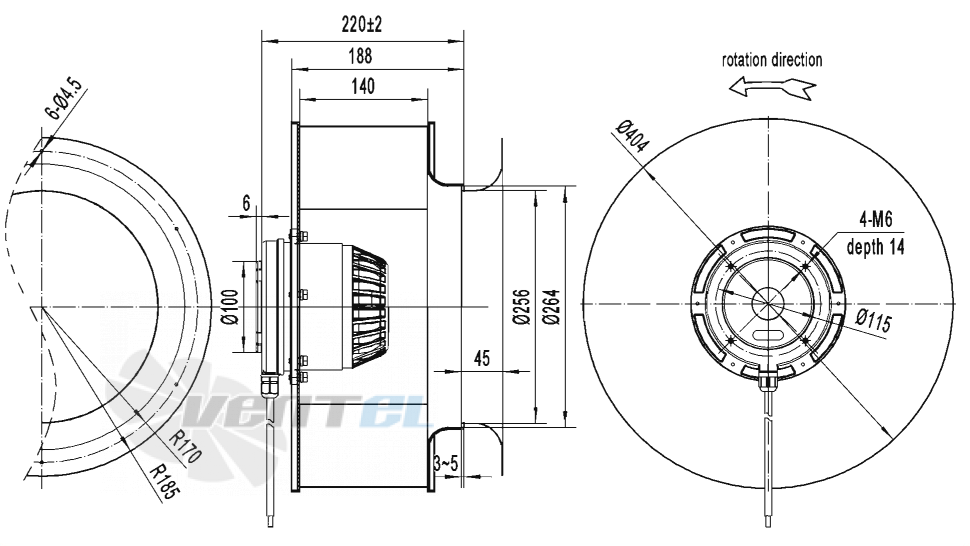 AFL AFL B4D400-188A-AS00 0.44 КВТ - описание, технические характеристики, графики