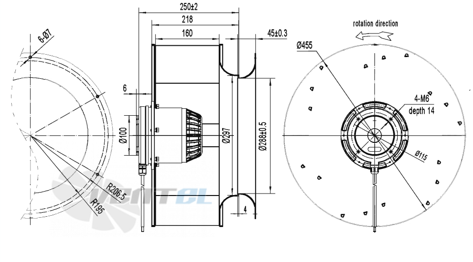 AFL AFL B6E450-218A-AS00 0.26 КВТ - описание, технические характеристики, графики