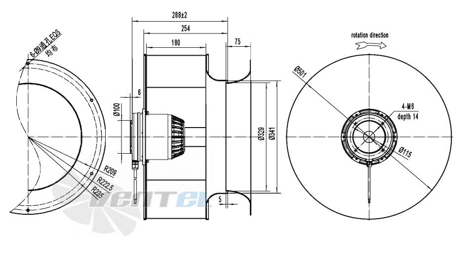 AFL AFL B6D500-254A-AT00 0.45 КВТ - описание, технические характеристики, графики