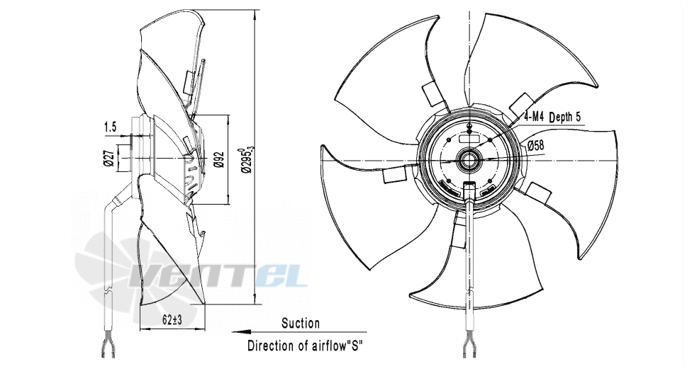 AFL AFL A4E295S-5AN-ACS0 0.06 КВТ - описание, технические характеристики, графики