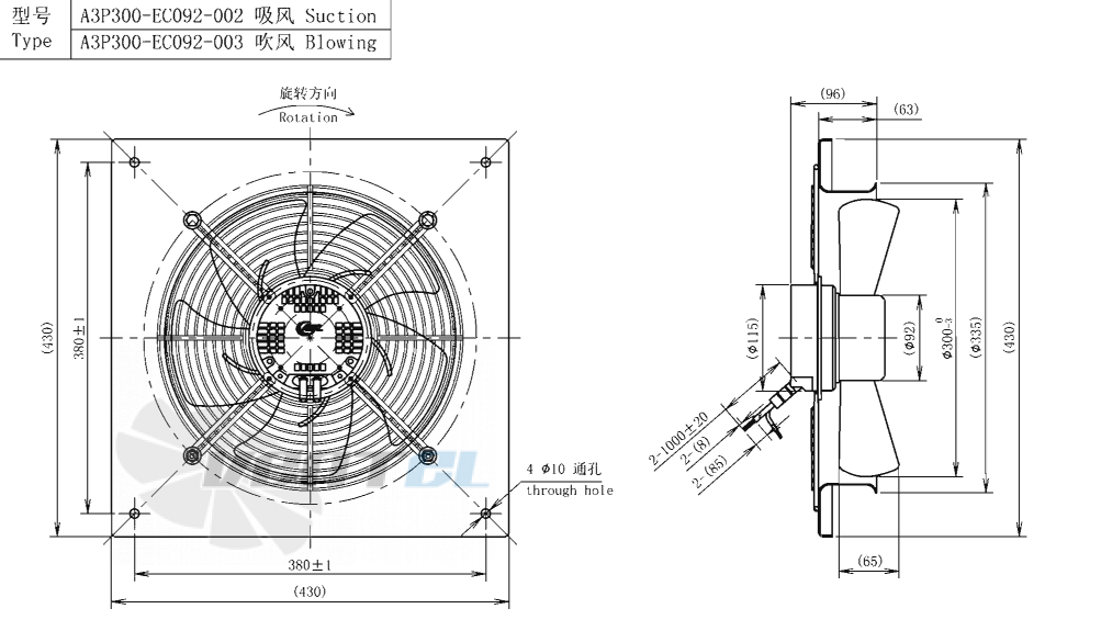 AFL AFL A3P300-EC092-003 - описание, технические характеристики, графики