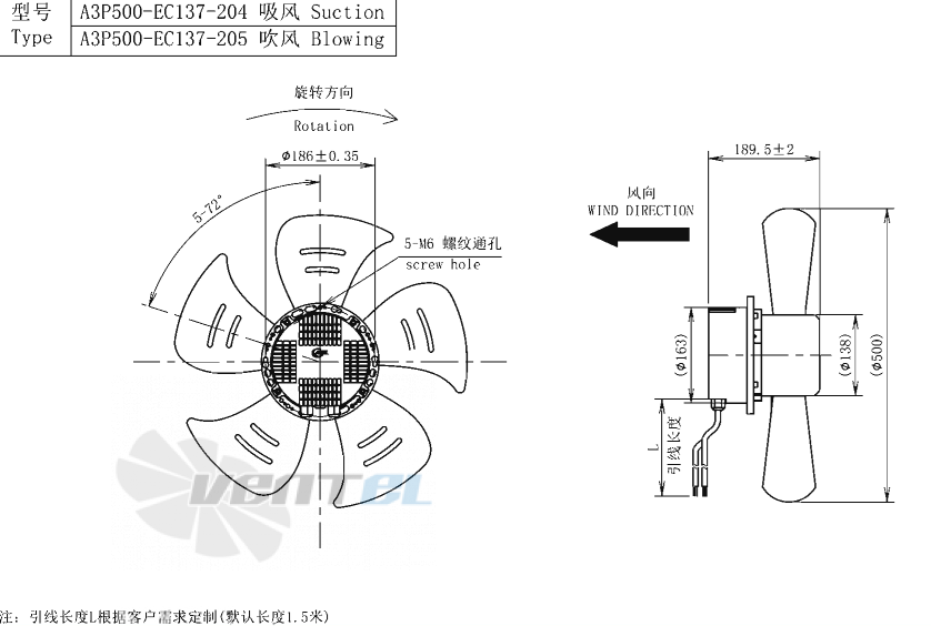 AFL AFL A3P500-EC137-205 - описание, технические характеристики, графики