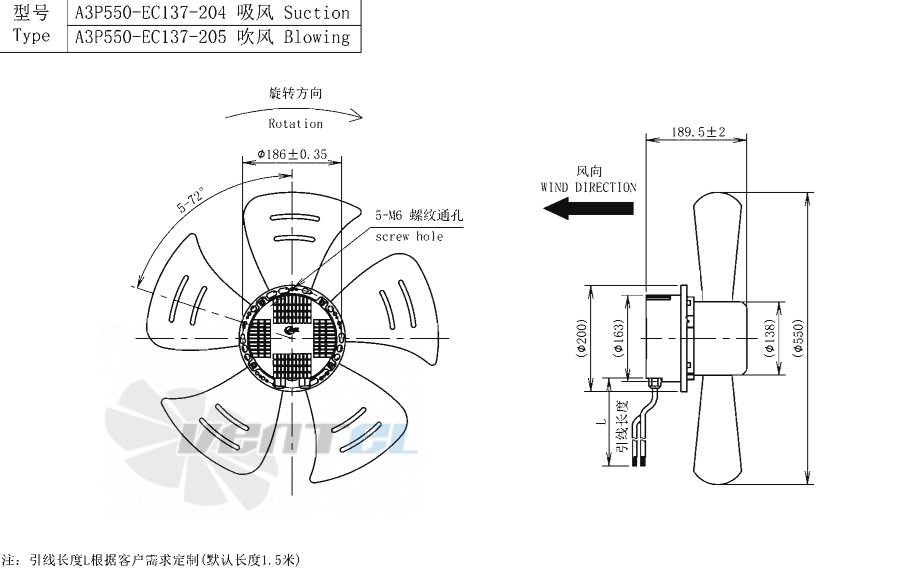 AFL AFL A3P550-EC137-205 - описание, технические характеристики, графики