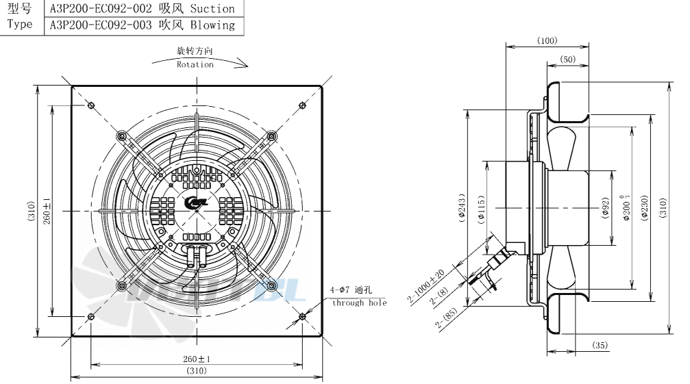 AFL AFL A3P200-EC092-003 - описание, технические характеристики, графики