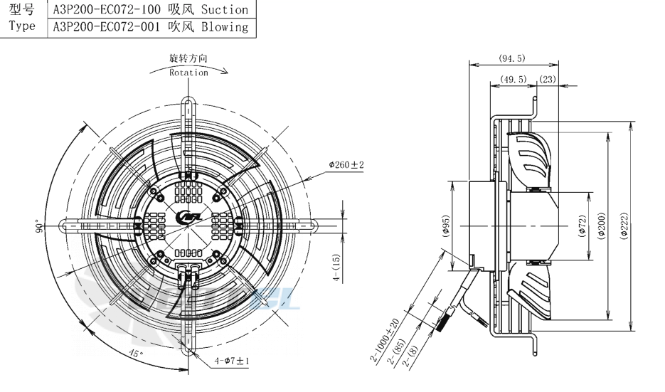 AFL AFL A3P200-EC072-001 - описание, технические характеристики, графики