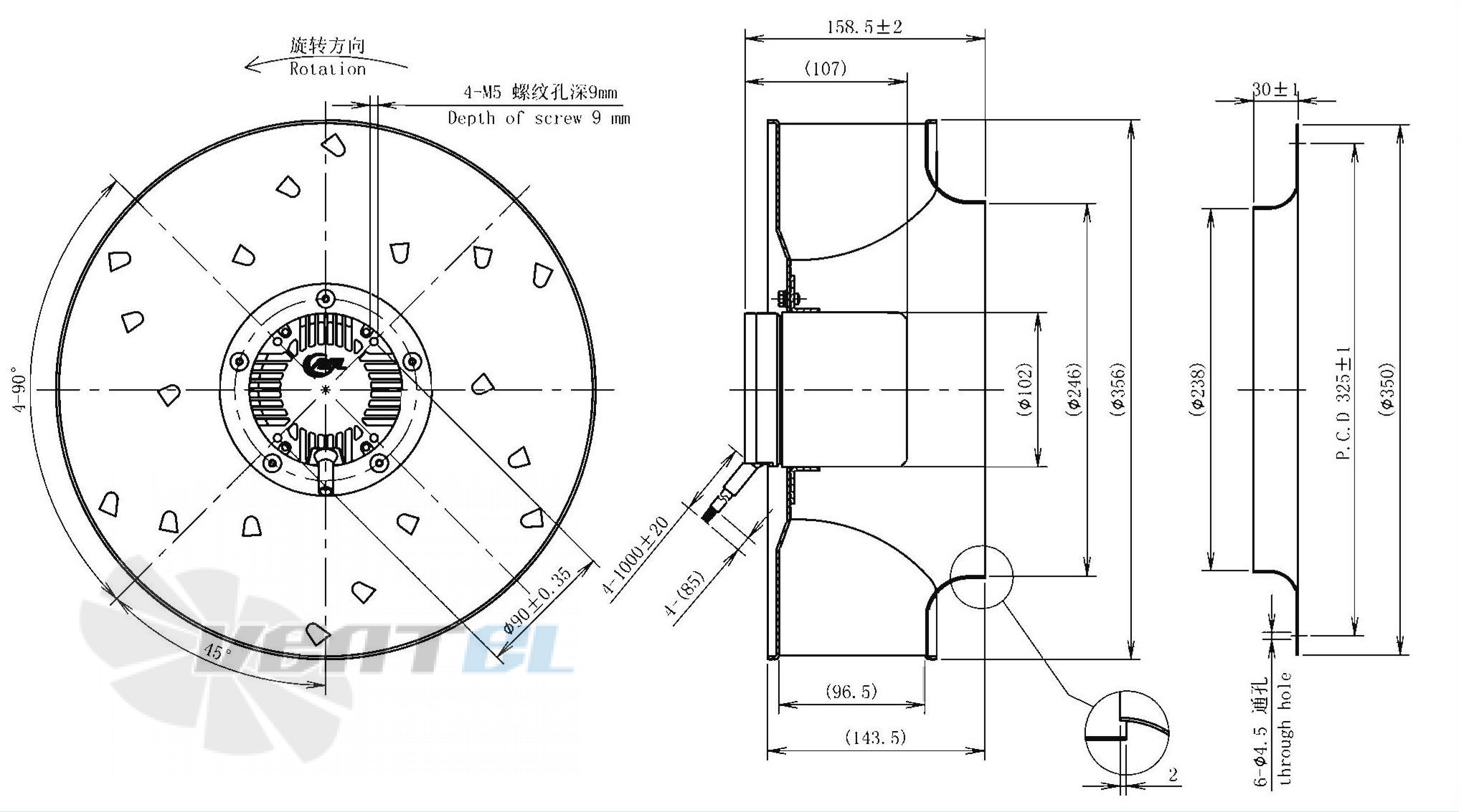 AFL AFL B3P355-DC102-100 - описание, технические характеристики, графики