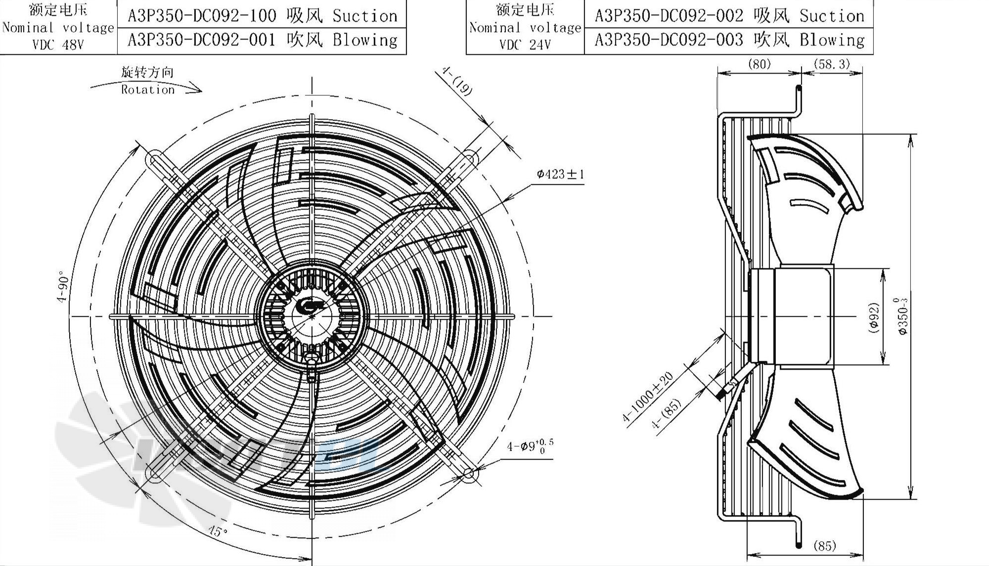 AFL AFL A3P350-DC092-001 - описание, технические характеристики, графики