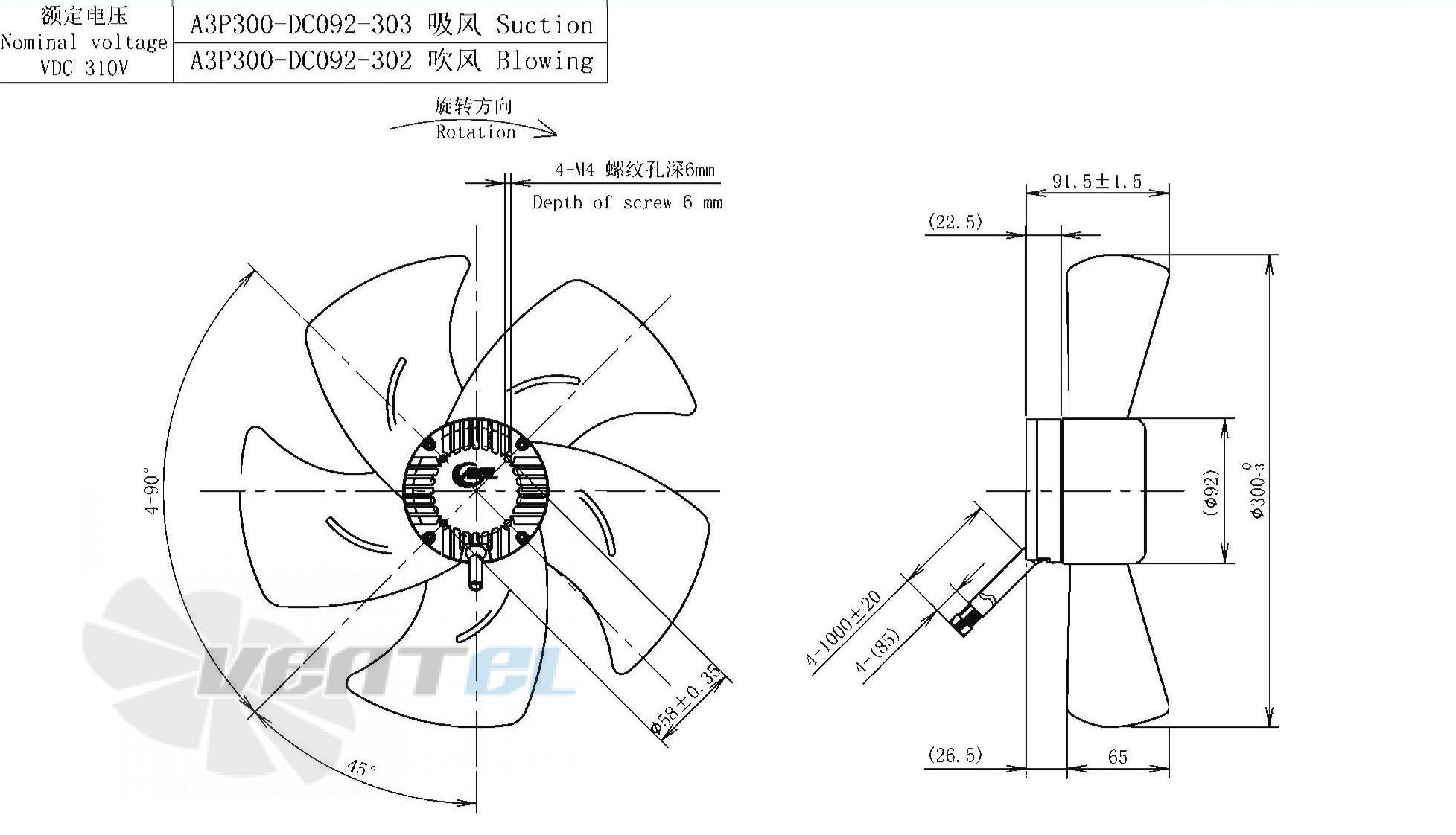 AFL AFL A3P300-DC092-302 - описание, технические характеристики, графики