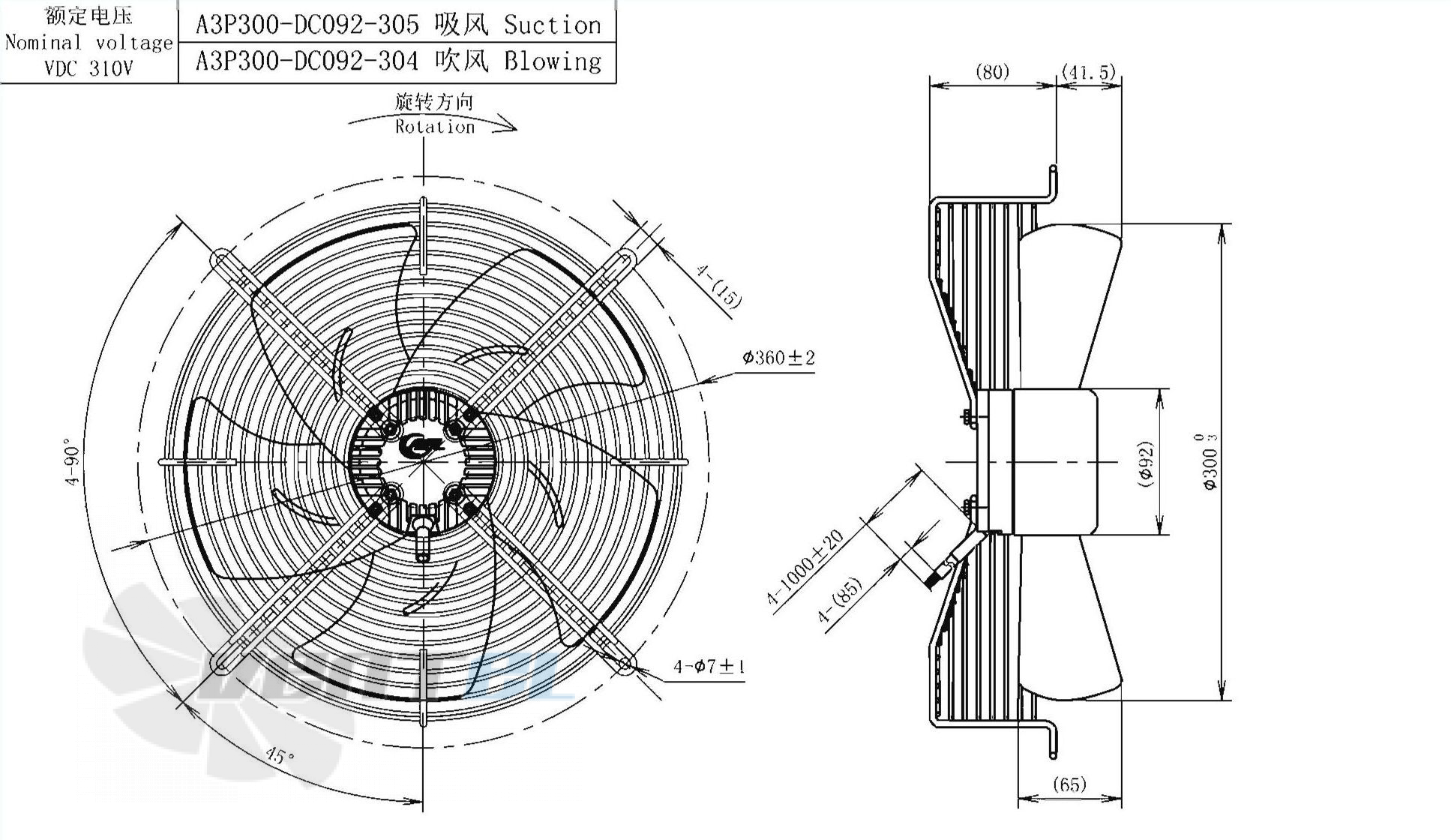 AFL AFL A3P300-DC092-304 - описание, технические характеристики, графики