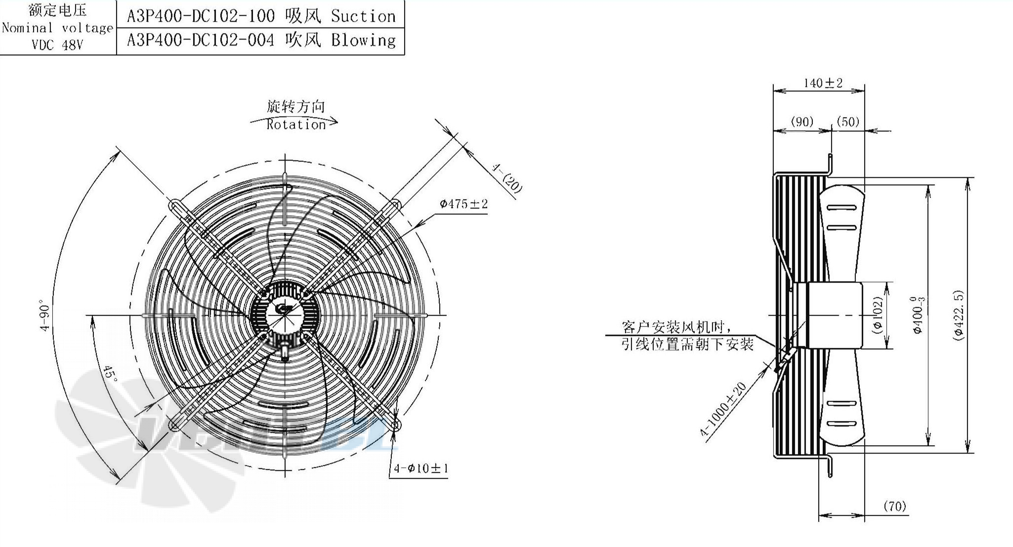 AFL AFL A3P400-DC102-004 - описание, технические характеристики, графики