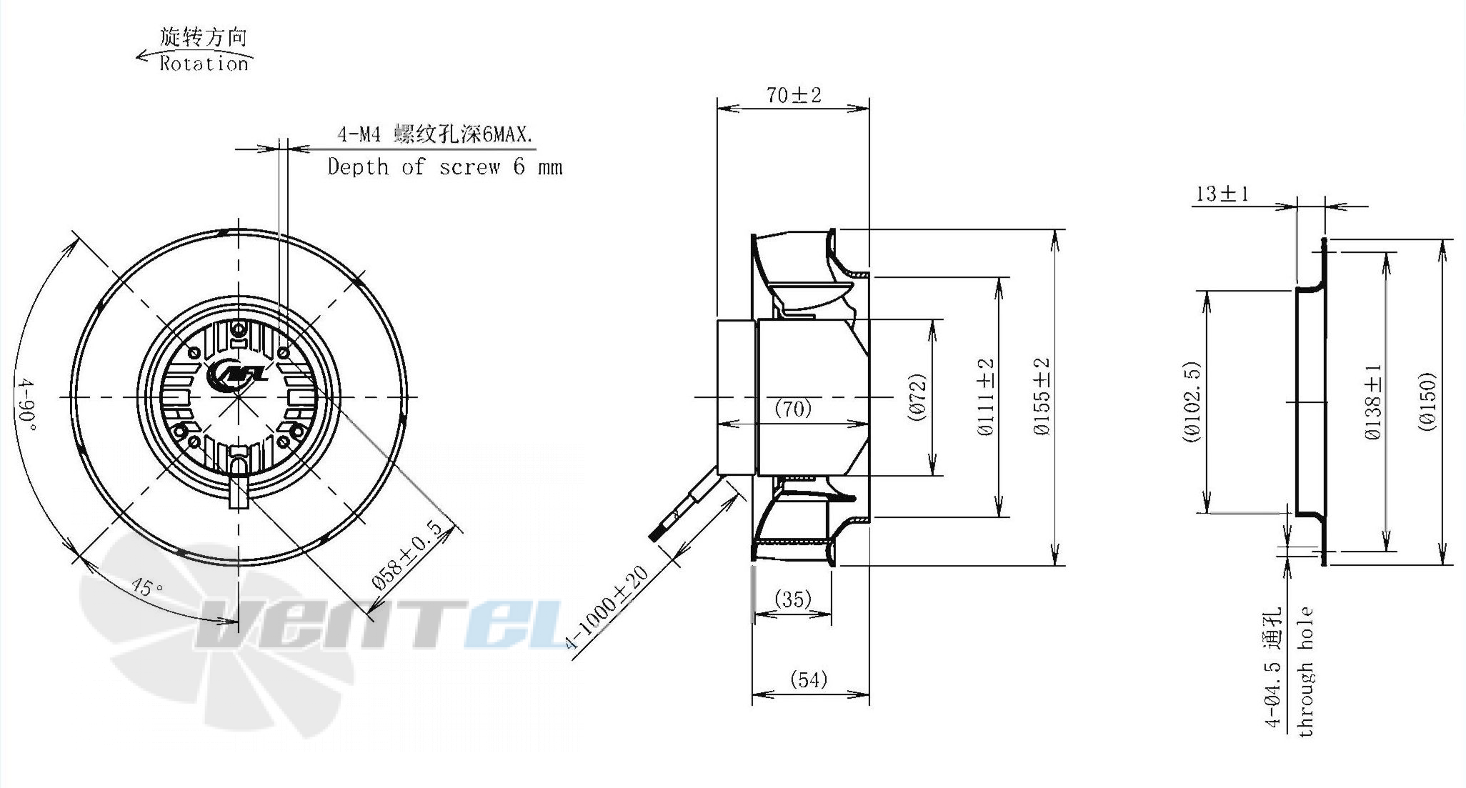 AFL AFL B3P155-DC072-001 - описание, технические характеристики, графики