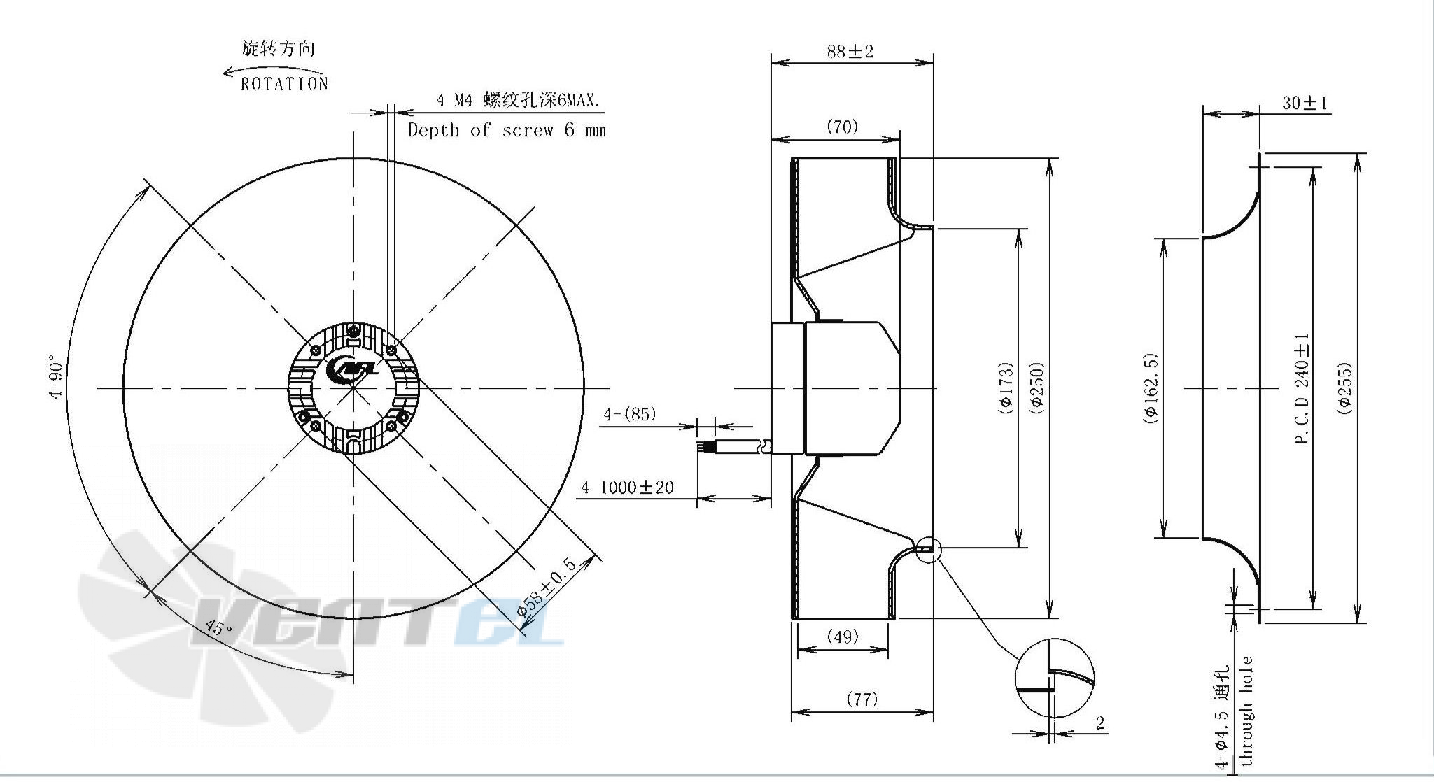 AFL AFL B3P250-DC072-001 - описание, технические характеристики, графики