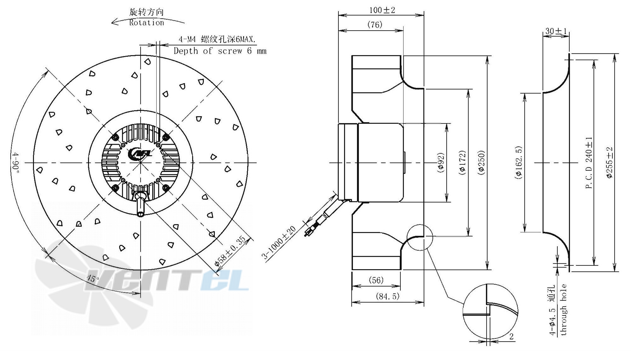 AFL AFL B3P250-DC092-004 - описание, технические характеристики, графики