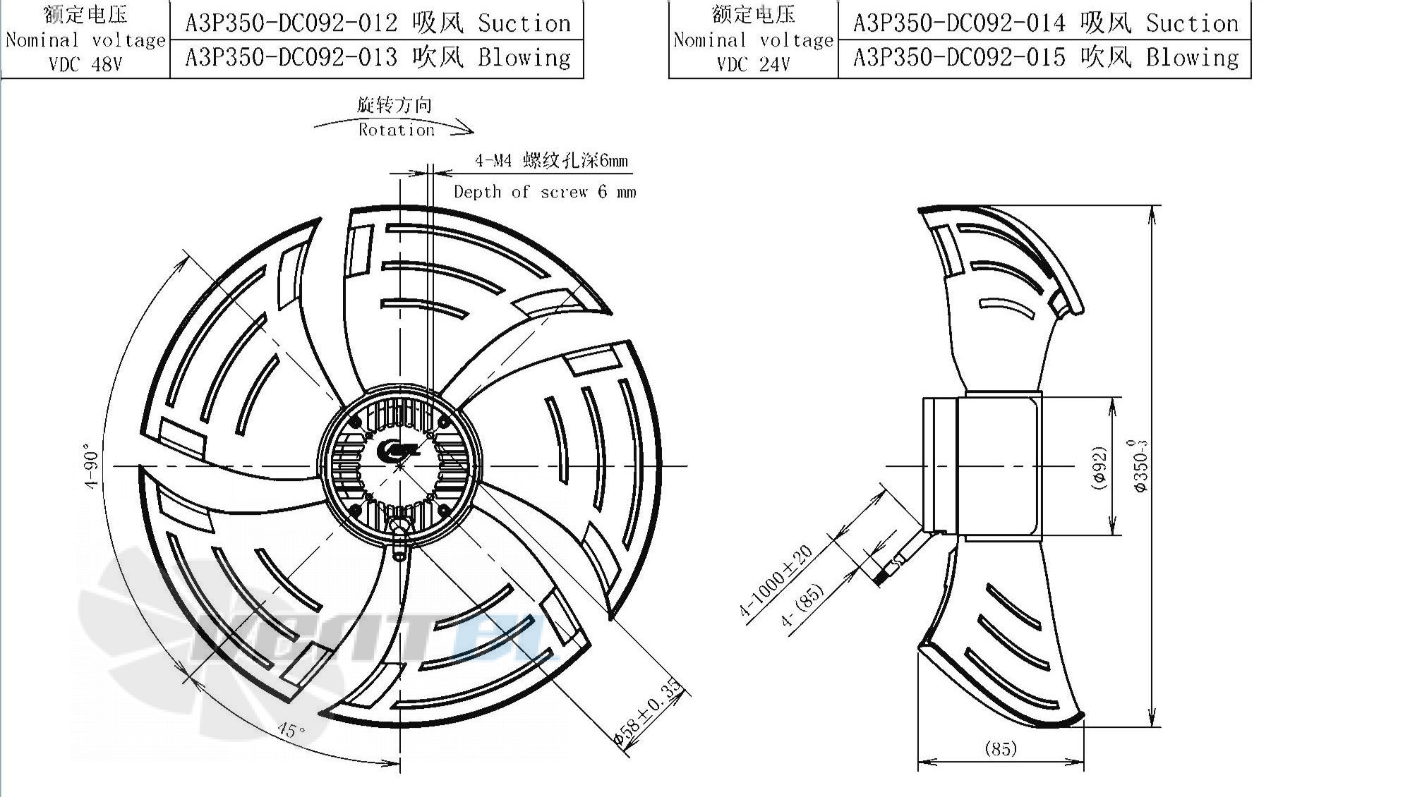 AFL AFL A3P350-DC092-015 - описание, технические характеристики, графики