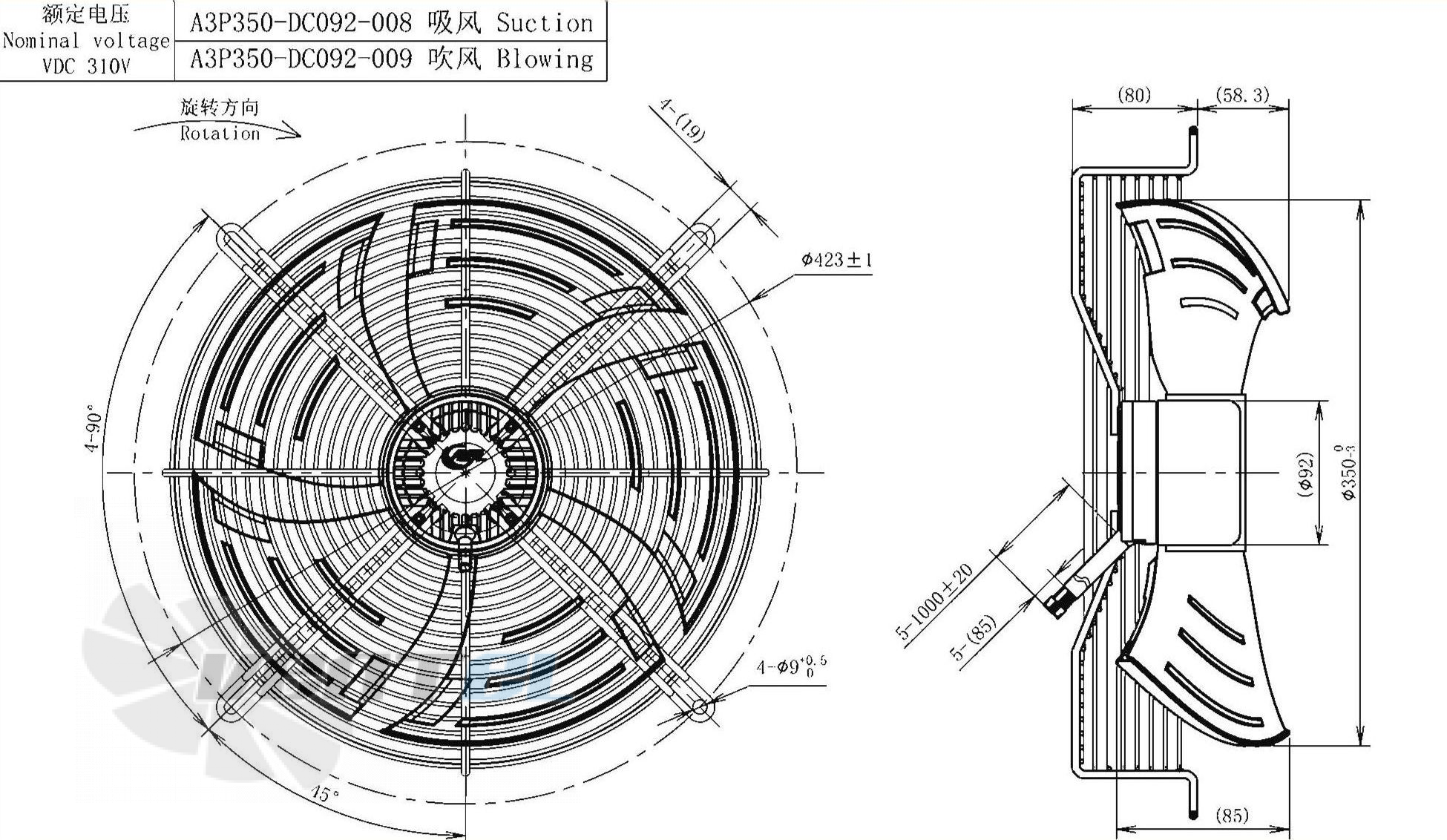 AFL AFL A3P350-DC092-009 - описание, технические характеристики, графики