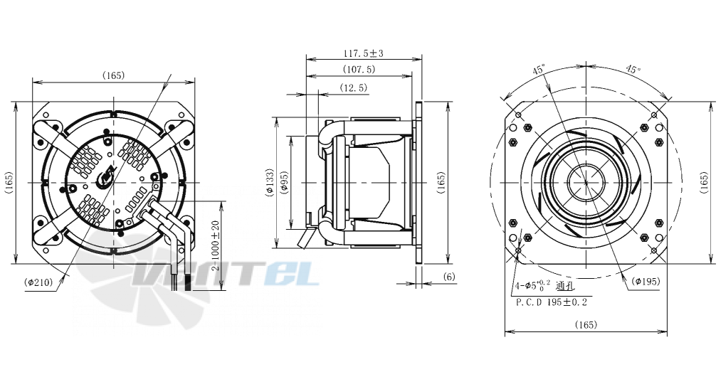 AFL AFL B3P133-EC072-010 0.055 КВТ - описание, технические характеристики, графики