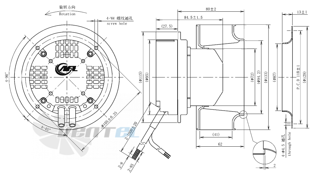 AFL AFL B3P133-EC072-100 - описание, технические характеристики, графики