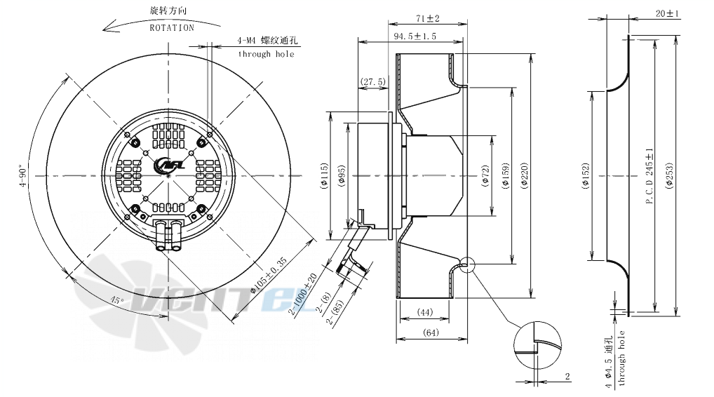 AFL AFL B3P220-EC072-100 - описание, технические характеристики, графики