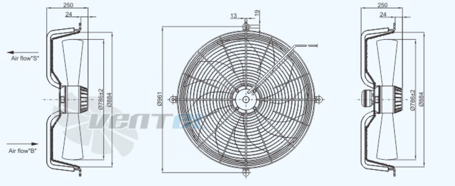 Sanmu YWF(K)12D800-ZX02 - описание, технические характеристики, графики