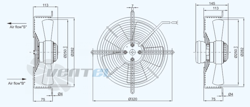 Sanmu YWF(K)2E250-ZX03 - описание, технические характеристики, графики