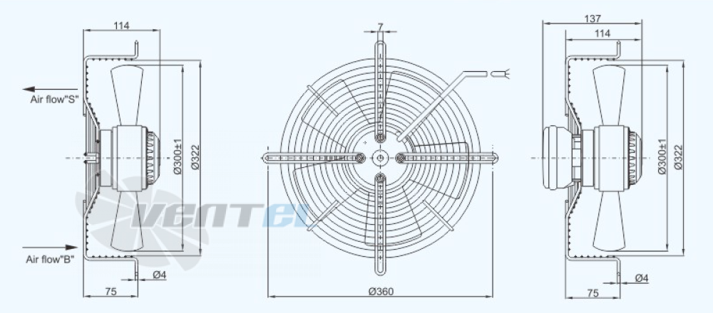 Sanmu YWF(K)4D300-Z - описание, технические характеристики, графики