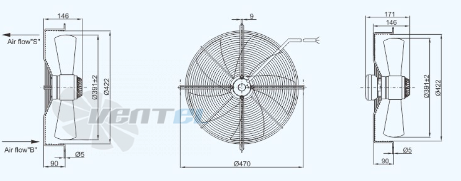 Sanmu YWF(K)4D400-Z - описание, технические характеристики, графики