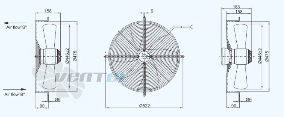 Sanmu YWF(K)4D450-ZX06 - описание, технические характеристики, графики