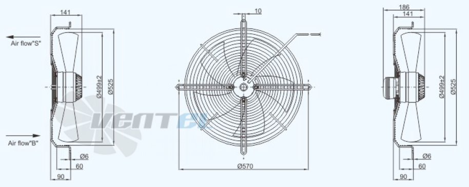 Sanmu YWF(K)4D500-ZX07 - описание, технические характеристики, графики