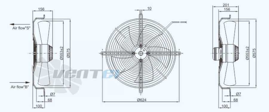 Sanmu YWF(K)4D550-Z - описание, технические характеристики, графики