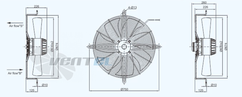 Sanmu YWF(K)4D630-Z-B - описание, технические характеристики, графики