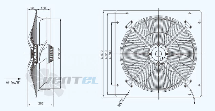 Sanmu YWF(K)4D800-ZF - описание, технические характеристики, графики