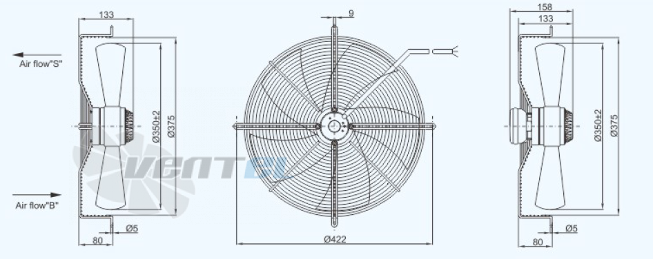 Sanmu YWF(K)4E350-ZX01 - описание, технические характеристики, графики