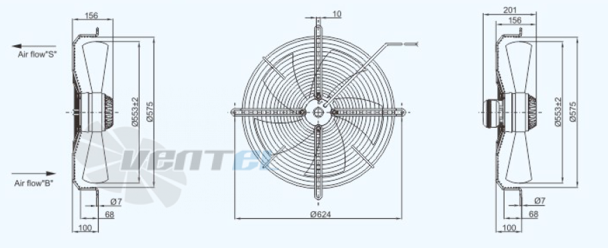 Sanmu YWF(K)4E550-ZX01 - описание, технические характеристики, графики