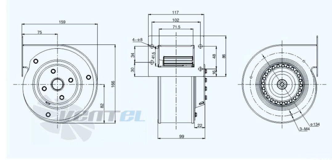 Sanmu YWF(K)2E120-GQ-R - описание, технические характеристики, графики