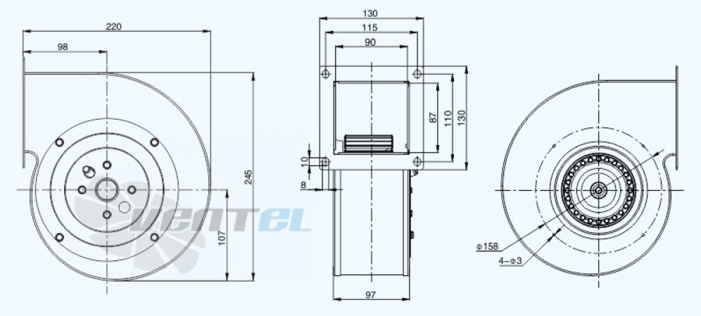 Sanmu YWF-K-2E140-GQ-R - описание, технические характеристики, графики