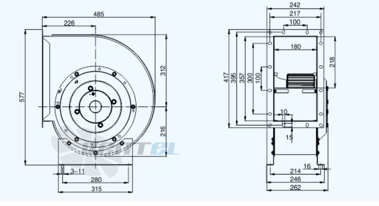 Sanmu YWF-K-4D280-GQ-R - описание, технические характеристики, графики