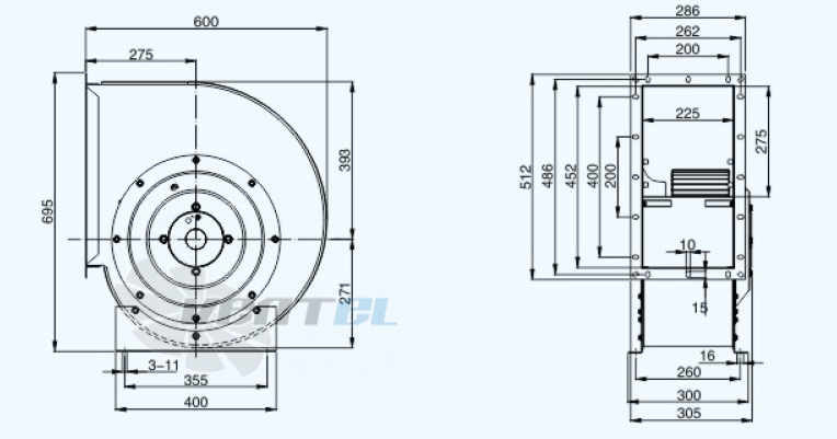 Sanmu YWF-K-4D355-GQ-R - описание, технические характеристики, графики