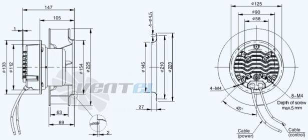 Sanmu ECF-K-6E225-PLHDAJ1 - описание, технические характеристики, графики