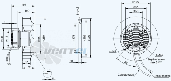 Sanmu ECF-K-6E280-PLHDAJ0 - описание, технические характеристики, графики