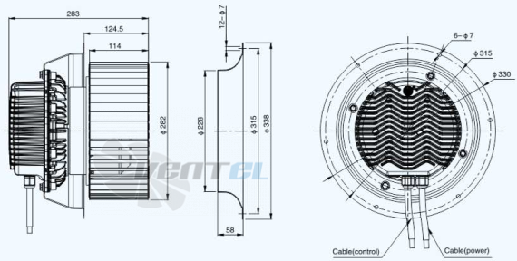 Sanmu ECF-K-8D280-PLQDAJ0 - описание, технические характеристики, графики