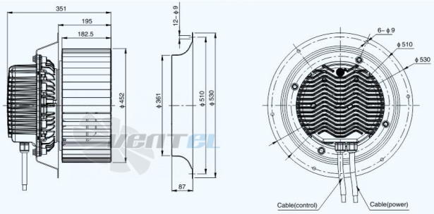 Sanmu ECF-K-8D450-PLQDAJ0 - описание, технические характеристики, графики