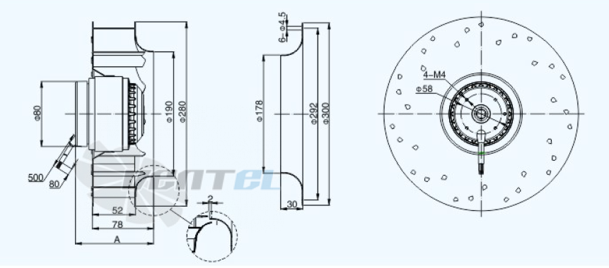 Sanmu YWF(K)2E280-GH-B - описание, технические характеристики, графики