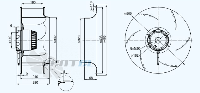 Sanmu YWF(K)4E500-GH - описание, технические характеристики, графики