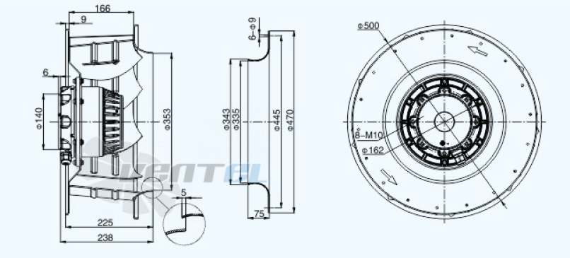 Sanmu YWF(K)4E500-GH50 - описание, технические характеристики, графики