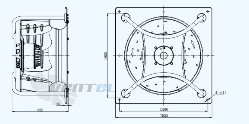 Sanmu YWF(K)4E500-GH50-LDW - описание, технические характеристики, графики